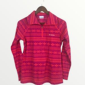 Columbia Fleece 1/4 Zip Pullover Sweater Medium